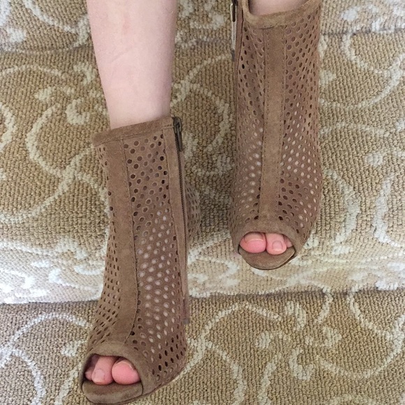 Pedro Garcia Sylvana Suede Peep Toe Boots - Picture 2 of 8